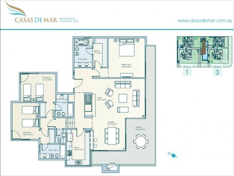 Departamento de categoría a pasos de Bikini Beach